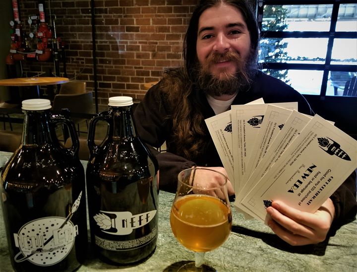 This guy is doing it right. Two growlers, one for him and one for…