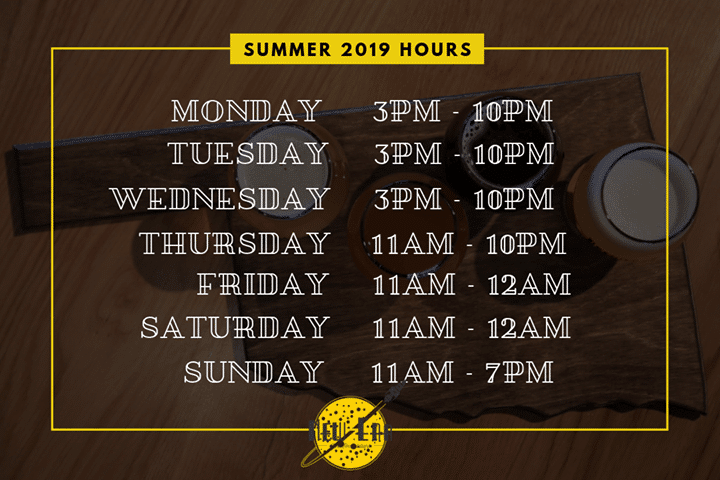 Check out our Summer 2019 hours! Effective tomorrow, June 3rd
