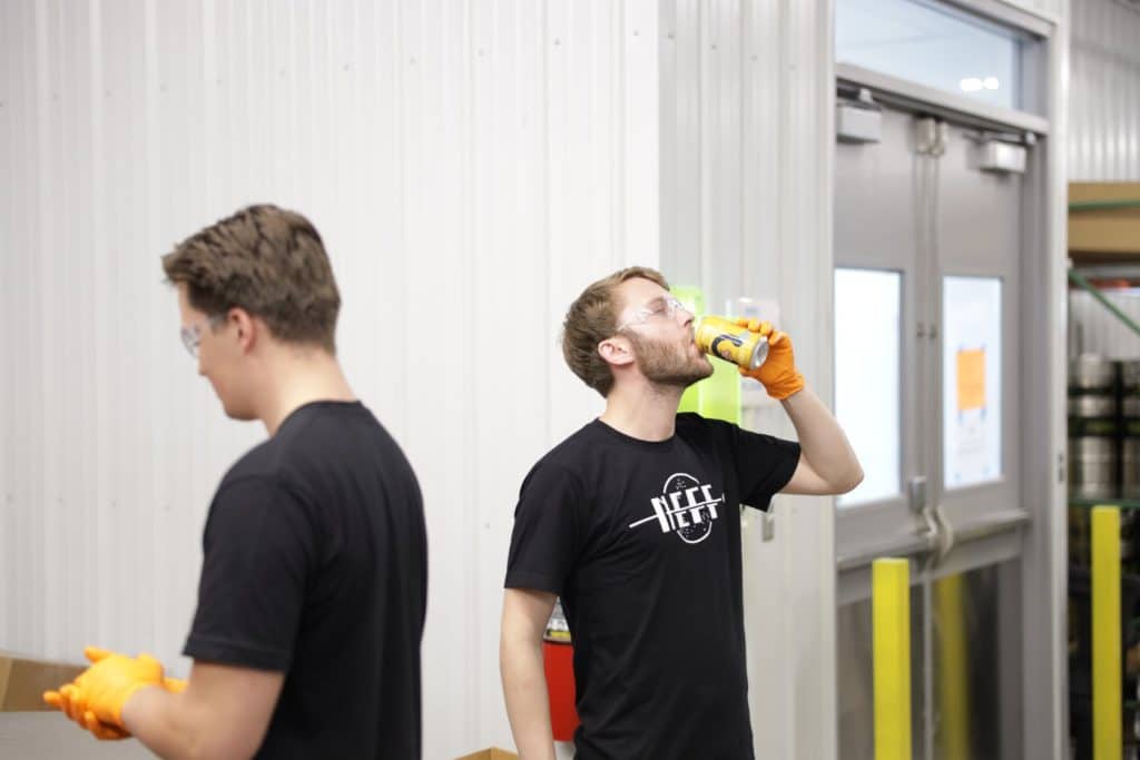 Behold the first swig of the first beer of the first canning run ever.?…