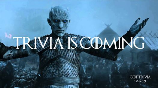 Just two days till Game of Thrones Trivia!
Featuring beer, food, prizes, and mo…